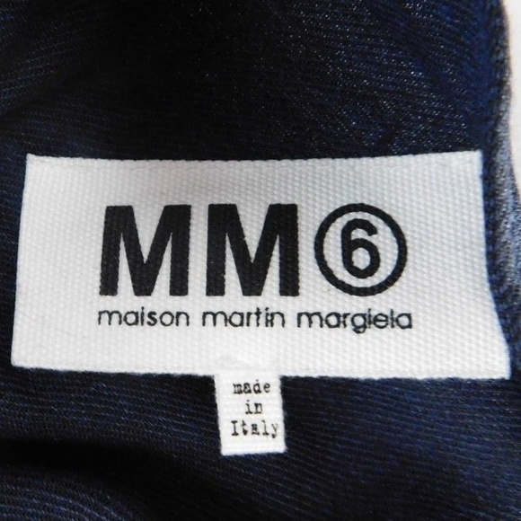 MM6 Maison Martin Margiela Navy Asymmetric Blouse - Picture 8 of 8